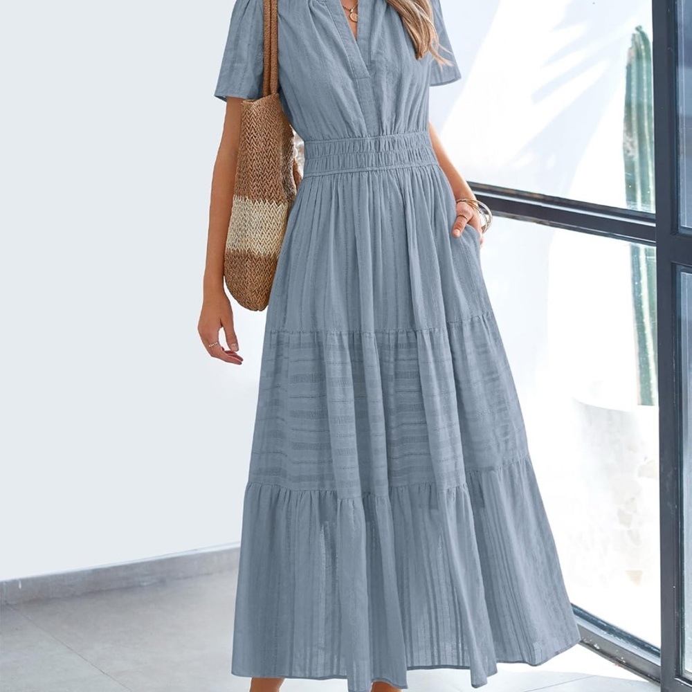 Amazon Light Blue Midi Dress
